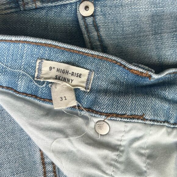 Madewell High Rise High Waist  Light Rinse Button Front  Skinny Jeans sz 31 - Picture 13 of 13